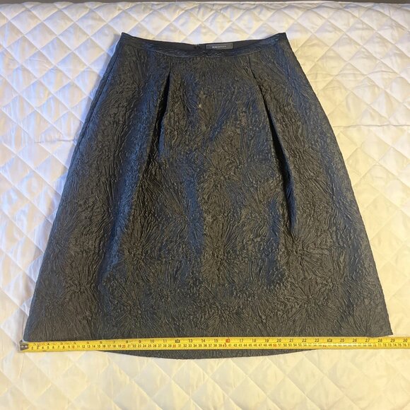 BCBG MAXAZRIA Black A Line Skirt Size 10 Zipper - Hook & Eye Closure - Picture 5 of 7